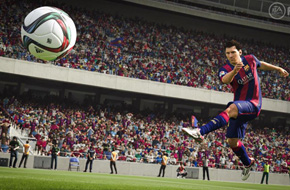 E3 2015：《FIFA 16》曝光新截图 梅西飞身劲射 