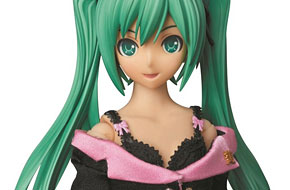 初音未来推可动手办 吊带黑丝袜百褶裙蕾丝边玩一年