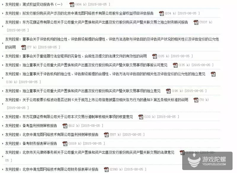 友利控股更新重组预案 中清龙图估值由96亿降至77亿