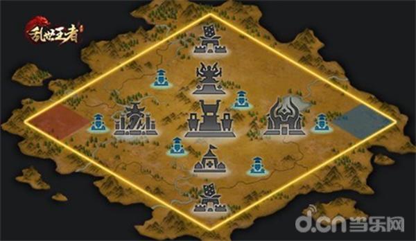 《乱世王者》独有的"九鼎之战"玩法:双方联盟在同一张地图上进行30人